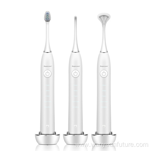 Rechargeable sonic electric toothbrush with LED indicator